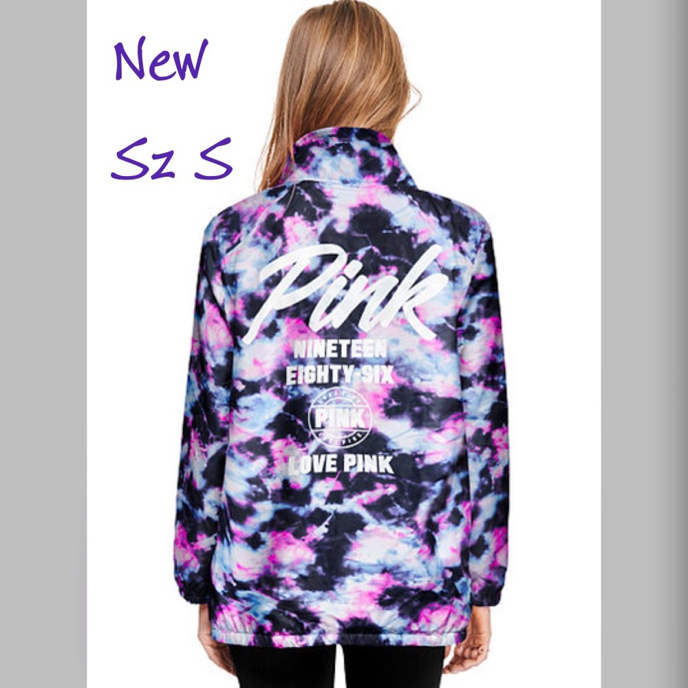 🛑SOLD VS Pink tie dye coach’s jacket S M